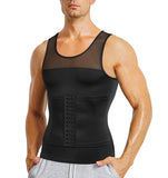 1 x RAW Customer Returns KUMAYES Men s Compression T-Shirt Slimming Tank Top Shaping Underwear Sports Fitness Slimming Undershirt M, Black  - RRP €27.99