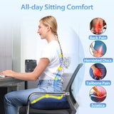 1 x RAW Customer Returns HOMCA Seat Cushion Hemorrhoids Orthopedic Donut Cushion Made of Memory Foam, Ergonomic Coccyx Cushion for Wheelchairs, Cars and Office Chairs, Increases Seat Comfort, 45x40x9cm, Blue - RRP €35.99