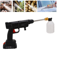 1 x RAW Customer Returns Yunseity Cordless Pressure Washer Gun, 600W High Performance Batteries 18V 21V, 350PSI, Portable Cordless Pressure Washer, for Car Washing, Flower Watering, Etc EU Plug  - RRP €48.25