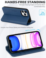 1 x RAW Customer Returns SHIELDON Case for iPhone 11 Pro, Shockproof Phone Case Genuine Leather Lifetime Guarantee RFID Lock Auto Sleep Wake Magnetic Closure Stand Function , TPU Case for iPhone 11 Pro 5.8 - Royal Blue - RRP €30.99