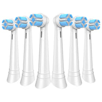 1 x RAW Customer Returns Set of 6 MERUYOO replacement brushes compatible with Oral B iO 10 9 8 7 6 5 4 3 toothbrush attachments white  - RRP €20.16