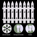 1 x RAW Customer Returns VINFUTUR 24Pcs Christmas Tree Fence Mini Decorative Fences Christmas 10x30cm Plastic Garden Fence DIY Christmas Decorations - RRP €21.13