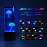 1 x RAW Customer Returns LED jellyfish lamp 17 colors, AONESY lava lamp aquarium outdoor jellyfish lamp children, lava lamp aquarium decoration mood light with remote control, white - RRP €32.66