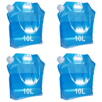 1 x Brand New Tulov 4 Pack 10L Collapsible Water Bottles for Camping, Hiking, Picnic, Climbing, Sports, BBQ - RRP €31.2