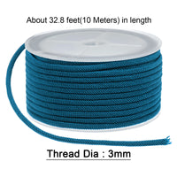 1 x Brand New sourcing map 2pcs Nylon Beading Cord Knotting Cord Shamballa Macrame Thread String Beading Cord for Bracelet Making 3mm x 32.8 Feet Blue - RRP €15.74