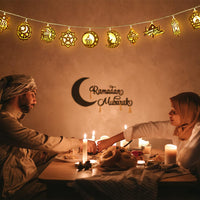 2 x Brand New Ramadan Decoration Ramadan Fairy Lights, 1.5M Warm White 10 LED Muslim Ramadan Light Star Moon Fairy Lights Indoor Waterproof Eid Mubarak Light Ramadan Kareem Moroccan Decoration For Festival - RRP €40.8