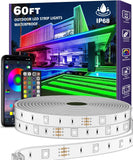 1 x RAW Customer Returns AILBTON 18M outdoor LED strip light waterproof, IP68 outdoor LED light strip waterproof with app remote control, music synchronization RGB outside LED light chain for balcony, terrace, roof, garden, pool - RRP €69.99