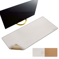 1 x RAW Customer Returns MAIDERN Desk Pad 100x40cm, Cork PU Leather Two-Sided Table Pad, Extra Large Mouse Pad, Waterproof Leather Writing Pad on Desks, Office and Home Table Pad Cream  - RRP €25.15