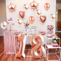 29 x Brand New NOCHME Birthday Decoration Rose Gold 18 for Girls, 41 Piece Birthday Decoration Set, Happy Birthday Foil Balloon Garland, 10 Confetti Balloons and 10 Latex Balloons, Children s Birthday Decoration for Women - RRP €288.26