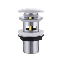 1 x RAW Customer Returns KENES Chrome Universal Drain Fitting Valve for Wash Basin Sink Pop-Up Click Clack Valve - Drain Valve with Overflow, Drain Fitting Tool-Free Installation - RRP €17.14