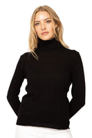 1 x RAW Customer Returns Marine Cashmere - Pure Cashmere Turtleneck Sweater for Women, Delicate and Soft 100 Cashmere Yarn, Made in Italy Fortunale - L  - RRP €90.2