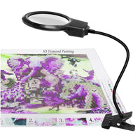 1 x RAW Customer Returns Magnifying lamp with dimmable LED daylight and clamp - RRP €20.4