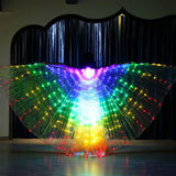 2 x RAW Customer Returns POHOVE LED Isis Belly Dance Wings, Illuminated Butterfly Wings with Telescopic Sticks, Luminous Belly Dance Wings, Costumes for Stage Performance, Party Colorful  - RRP €69.76