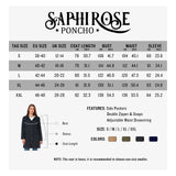 1 x RAW Customer Returns SaphiRose PONCHO Women s Waterproof Windbreaker, Elegant Long Rain Jacket for Women, Lightweight Outdoor Rain Jacket, with Hood, for Running, Travel, Black Waterproof Fabric L - RRP €60.19