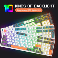 1 x RAW Customer Returns K3 Pro Wired Ultra Compact Mechanical Keyboard 98 Keys RGB Backlit LED Click Blue Switch USB Coiled Cable Type-C to USB-A TPU Spring Cable Detachable Metal Aviation Plug - RRP €58.02