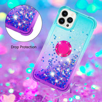 1 x Brand New YAMCCCSE Case for iPhone 14 Pro Liquid Quicksand Case 2024 Popular Models Sequin Glitter Bling Shiny Hybrid Case Cover Crystal Transparent 3D Silicone Case - RRP €20.4