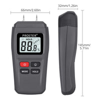 60 x Brand New Proster Digital Moisture Meter Humidity Meter Wood Moisture Meter LCD Backlight with Battery Wood Moisture Meter for Wood Firewood Walls Paper Floor -Gray - RRP €1112.4