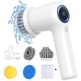 1 x RAW Customer Returns Electric Cleaning Brush, Uythumidid CB11 Spin Scrubber for Bathroom, Electric Grout Cleaner, Electric Cleaning Brush with LED Display, 4 Brush Heads for Household, Tiles, Kitchen and Tires - RRP €29.99