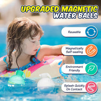 7 x Brand New Pack of 6 reusable water bombs, refillable water bombs, magic splashy balls, happy water bombs, reusable self sealing water bomb balloons, self-sealing water bombs, silicone water bombs - RRP €134.4