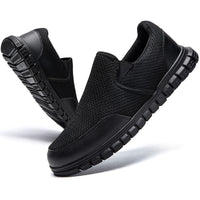 6 x Brand New AZSDXS Slip-on sneakers men s non-slip running shoes, breathable sports shoes, lightweight casual shoes, outdoor sneakers, black 46 - RRP €157.26