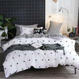 1 x RAW Customer Returns Freyamy bed linen 200x200cm 3-piece white black heart bedding sets brushed microfiber soft reversible bed linen romantic double bed duvet cover with zipper and 2 pillowcases 80x80cm - RRP €31.5