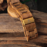 1 x RAW Customer Returns Zeitholz wooden watch for men, for men, wristwatch, wooden watches Stolpen collection, analogue, 44mm, 100 natural wood with Japanese quartz movement. Olive wood  - RRP €99.0