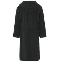 1 x RAW Customer Returns CelinaTex Borkum Bathrobe Hooded Uni Long Patch Pockets Chest Pocket Men 100 Cotton L black - RRP €40.47