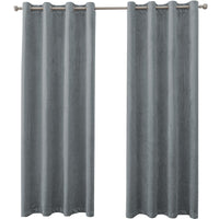 1 x RAW Customer Returns YSTELLAA Blackout Velvet Curtains for Interiors 2 Pieces, 140 300 CM, Modern Bedroom Curtains, Thermal Insulating Living Room Curtains with Rings, Elegant Sound Absorbing Opaque Curtains, Gray - RRP €50.35