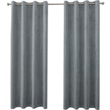 1 x RAW Customer Returns YSTELLAA Blackout Velvet Curtains for Interiors 2 Pieces, 140 300 CM, Modern Bedroom Curtains, Thermal Insulating Living Room Curtains with Rings, Elegant Sound Absorbing Opaque Curtains, Gray - RRP €50.35