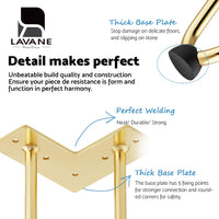 1 x RAW Customer Returns La Vane Hairpin Table Legs, 4 Pack Modern Style DIY Metal Furniture Feet Hairpin Legs with Floor Protectors Screws for Desk Cabinet Nightstand 4 10cm - Furniture Feet, Gold  - RRP €18.14