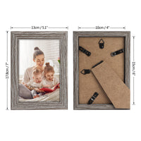 1 x RAW Customer Returns EXYGLO set of 12 picture frames 10x15 cm, grey photo frames collage for 15x10 cm photos and pictures, rustic frames light and thin - wall or table stand - RRP €25.87