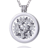 1 x RAW Customer Returns Morella ladies necklace 70 cm stainless steel with amulet and coin 33 mm zirconia pattern in jewelry bag - RRP €18.14