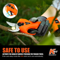 1 x RAW Customer Returns Kebtek Cordless Garden Shears, Electric Garden Shears Cordless Portable Garden Shears Electric with 2Pack 2Ah Rechargeable Batteries -16.8V 25MM 0.98Inch  - RRP €139.99