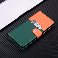 1 x RAW Customer Returns Oduio Phone Case for Samsung Galaxy A34 5G Case Premium PU Leather Flip Case Foldable Shockproof Magnetic with Card Slots and Stand Function Cell Phone Case, Dark Green Cat - RRP €21.6