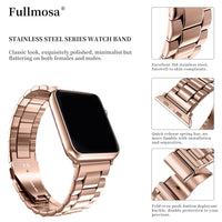 1 x RAW Customer Returns Fullmosa Compatible with Apple Watch SE Strap 40mm 41mm 38mm Women Men, Metal Bracelet Stainless Steel Bands for SE Series 9 8 7 6 5 4 3 2 1 iwatch Bracelets Rose Gold - RRP €26.99