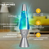 1 x RAW Customer Returns AONESY Lava Lamps for Adults Children 37cm Lava Lamp Lihgt Blue Liquid White Wax Retro Astro Lamp for Home Decoration Beautiful Light Gift for Christmas Birthday Halloween - RRP €36.29