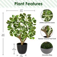 1 x RAW Customer Returns Briful 43CM Artificial Plant Like Real Artificial Ficus Plants in Black Pot Decorative Plant for Windowsill Living Room Bathroom Decoration - RRP €29.23