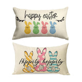 9 x Brand New WJOWWL Pack of 2 Easter cushion covers, Easter cushion covers, Easter decorative cushion cover, 50 x 30 cm, spring happy Easter decorative cushion cover, couch, living room decoration - RRP €90.63