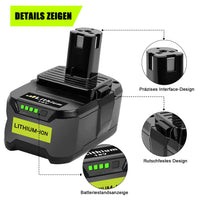 1 x RAW Customer Returns KUNLUN 2 pieces 5.5 Ah replacement battery for Ryobi 18V P108 battery Li-ion battery Ryobi ONE RB18L50 RB18L40 RB18L25 BPL-1815 BPL-1820G BPL18151 BPL1820 P104 P105 P107 with LED display - RRP €70.99