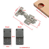 3 x RAW Customer Returns LOOTICH 90 degree internal stop 26mm soft close hydraulic mini hinge automatic hinges with integrated damper cabinet door hinges concealed hinge for kitchen cabinet wardrobe 4 pieces - RRP €28.95