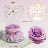 1 x RAW Customer Returns Miofula Eternal Rose Angel Gifts for Mom, Eternal Rose Angel Figure Gifts for Women, Birthday Gift for Grandma Mother Girlfriend for Christmas Mother s Day - RRP €36.29