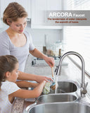 1 x RAW Customer Returns ARCORA kitchen faucet extendable, high pressure kitchen faucet made of stainless steel, 360 swiveling faucet kitchen mixer tap kitchen with 2 jet types, brushed nickel - RRP €59.99