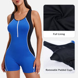 1 x Brand New BALEAF Women s Swimsuit Boyleg Swimsuit Modest Bathing Suit Athletic Workout Sports Swimsuit with Padded Bra, Black, 0 - RRP €35.28