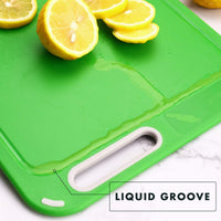 1 x RAW Customer Returns Plastic Cutting Boards with Storage Stand, BPA Free, 4 Packs Prevents Cross-Contamination of Different Foods, Dishwasher Safe - RRP €47.89