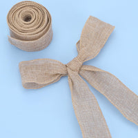 1 x Brand New Thinp Jute Ribbon 4 cm Wide, 5 Yard Burlap Vintage Gift Ribbon, Burlap Ribbon, Burlap Decorative Ribbon, Jute Ribbon Roll, Jute Ribbon Natural, Burlap Ribbon, for Gift Wrapping DIY Crafts Wedding Bouquet Decoration - RRP €6.35