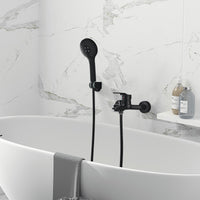 1 x RAW Customer Returns Bathtub faucet black bath faucet with hand shower 3 modes mixer tap bathtub set faucet bathtub with shower head and 1.5m hose for bathtub - RRP €45.7