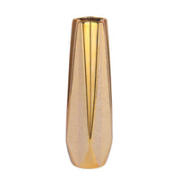 1 x RAW Customer Returns XIAOMAGG 30 cm Ceramic Vase Modern and Decorative Style - Ideal for Home, Weddings - Gold Plated Gold A Model Gold E  - RRP €29.0