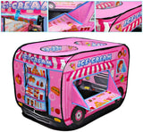 1 x RAW Customer Returns deAO Playhouse Children s Tent Tent with Pop Up Design Auto Assemble Quick Assembly Recreational Activities Indoor Outdoor Recreation Area Ice Cream Parlor, Ice Cream Truck  - RRP €33.99