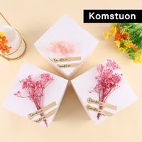 1 x RAW Customer Returns komstuon gift box 50 pieces, 12.70 x 12.70 x 8.89 cm gift box with lid, kraft paper gift boxes for wedding, birthday, Mother s Day, anniversary white  - RRP €25.6