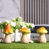 1 x Brand New XYQXYQ Cute Ceramic Mushroom Statue Decorated with Colorful Mushrooms, Home Decor, Yard, Outdoor Decor D  - RRP €19.2